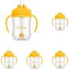imageDr Browns Milestones Babys First Straw Cup Sippy Cup with Straw 6m 9oz270ml 2 Pack Coral ampamp Olive Green BPA FreeVintage Yellow