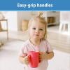 imageDr Browns Milestones Cheers 360 Spoutless Transition Cup Travel Friendly and Leak Free Sippy for Babies and Toddlers Green and Pink BPAFree 10 oz300 mL 9mPink with Handles