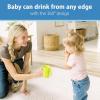 imageDr Browns Milestones Cheers 360 Spoutless Transition Cup Travel Friendly and Leak Free Sippy for Babies and Toddlers Green and Pink BPAFree 10 oz300 mL 9mGreen with Handles