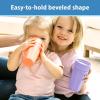 imageDr Browns Milestones Cheers 360 Spoutless Transition Cup Travel Friendly and Leak Free Sippy for Babies and Toddlers Green and Pink BPAFree 10 oz300 mL 9mCoral and Purple