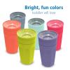 imageDr Browns Milestones Cheers 360 Spoutless Transition Cup Travel Friendly and Leak Free Sippy for Babies and Toddlers Green and Pink BPAFree 10 oz300 mL 9mCoral and Purple