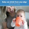 imageDr Browns Milestones Cheers 360 Spoutless Transition Cup Travel Friendly and Leak Free Sippy for Babies and Toddlers Green and Pink BPAFree 10 oz300 mL 9mCoral with Handles