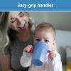 imageDr Browns Milestones Cheers 360 Spoutless Transition Cup Travel Friendly and Leak Free Sippy for Babies and Toddlers Green and Pink BPAFree 10 oz300 mL 9mBlue with Handles