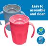 imageDr Browns Milestones Cheers 360 Spoutless Transition Cup with Handles Travel Friendly and Leak Free Sippy for Babies and Toddlers Blue and Pink BPAFree 7 oz200 mL 6mBlue and Pink with Handles