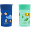 imageDr Browns Milestones Cheers360 Training Sippy Cups with Handles for Babies and Toddlers BPA Free Blue Animal Deco 7oz 6m2Pack Blue  Green Animals  10 oz