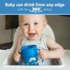 imageDr Browns Milestones Cheers360 Training Sippy Cups with Handles for Babies and Toddlers BPA Free Blue Animal Deco 7oz 6m7oz Cup with Handles  Blue Animals