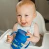 imageDr Browns Milestones Cheers360 Training Sippy Cups with Handles for Babies and Toddlers BPA Free Blue Animal Deco 7oz 6m7oz Cup with Handles  Blue Animals