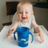 imageDr Browns Milestones Cheers360 Training Sippy Cups with Handles for Babies and Toddlers BPA Free Blue Animal Deco 7oz 6m7oz Cup with Handles  Blue Animals