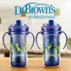 imageDr Browns Milestones Hard Spout Insulated Sippy Cup with Handles Pink 10 oz 2 Pack 12mBlue