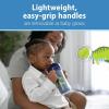imageDr Browns Milestones Insulated Sippy Cup with Straw and Handles SpillProof Tumbler with Lid 2Pack Blue 10 oz300 mL BPA Free 12m