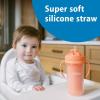 imageDr Browns Milestones Insulated Sippy Cup with Straw and Handles SpillProof Tumbler with Lid 2Pack Pink 10 oz300 mL BPA Free 12m