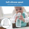 imageDr Browns Milestones Narrow Sippy Bottle 100 Silicone Soft Sippy Spout 8oz250mL Flamingo 6m1 Pack  Flamingo
