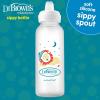 imageDr Browns Milestones Narrow Sippy Bottle 100 Silicone Soft Sippy Spout 8oz250mL Flamingo 6m1 Pack  Lion