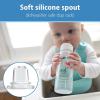 imageDr Browns Milestones Narrow Sippy Bottle 100 Silicone Soft Sippy Spout 8oz250mL Flamingo 6m2 Pack  Flamingo  Bunny