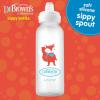 imageDr Browns Milestones Narrow Sippy Bottle 100 Silicone Soft Sippy Spout 8oz250mL Flamingo 6m2 Pack  Fox  Lion