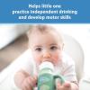 imageDr Browns Milestones Narrow Sippy Spout Bottle with 100 Silicone Handles EasyGrip Handles with Soft Sippy Spout 8oz250mL Gray 1Pack 6m1 Pack  Ecru