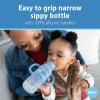 imageDr Browns Milestones Narrow Sippy Spout Bottle with 100 Silicone Handles EasyGrip Handles with Soft Sippy Spout 8oz250mL Gray 1Pack 6m1 Pack  Light Blue