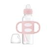 imageDr Browns Milestones Narrow Sippy Spout Bottle with 100 Silicone Handles EasyGrip Handles with Soft Sippy Spout 8oz250mL Gray 1Pack 6m2 Pack  Light Pink  Ecru
