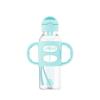 imageDr Browns Milestones Narrow Sippy Straw Bottle SpillProof with 100 Silicone Handles and Weighted Straw 8 oz250 mL Gray ampamp Green 6m1 Count Pack of 1