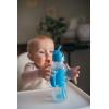imageDr Browns Milestones Narrow Sippy Straw Bottle SpillProof with 100 Silicone Handles and Weighted Straw 8 oz250 mL Gray ampamp Green 6m1 Count Pack of 1