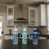 imageDr Browns Milestones Narrow Sippy Straw Bottle SpillProof with 100 Silicone Handles and Weighted Straw 8 oz250 mL Gray ampamp Green 6m2 Count Pack of 1