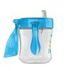 imageDr Browns Milestones Soft Spout Sippy Cup with Handles Blue Tiger Hero BPAFree 9 oz270 mL 9mBlue Stars