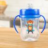 imageDr Browns Milestones Soft Spout Sippy Cup with Handles Blue Tiger Hero BPAFree 9 oz270 mL 9mBlue Tiger Hero