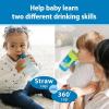 imageDr Browns Milestones Straw to 360 Cup Set Convertible Toddler Training Cup Set with Interchangeable Silicone Straw and 360 Degree Cup Lids Ocean Blue 10 oz300 mL BPA Free 9m 2 PackGreen Blue