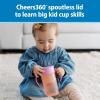 imageDr Browns Milestones Straw to 360 Cup Set Convertible Toddler Training Cup Set with Interchangeable Silicone Straw and 360 Degree Cup Lids Ocean Blue 10 oz300 mL BPA Free 9m 2 PackCoral Pink