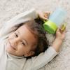 imageDr Browns Milestones Straw to 360 Cup Set Convertible Toddler Training Cup Set with Interchangeable Silicone Straw and 360 Degree Cup Lids Ocean Blue 10 oz300 mL BPA Free 9m 2 PackGreen Blue