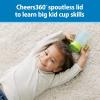 imageDr Browns Milestones Straw to 360 Cup Set Convertible Toddler Training Cup Set with Interchangeable Silicone Straw and 360 Degree Cup Lids Ocean Blue 10 oz300 mL BPA Free 9m 2 PackGreen Blue