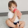 imageDr Browns Milestones Straw to 360 Cup Set Convertible Toddler Training Cup Set with Interchangeable Silicone Straw and 360 Degree Cup Lids Ocean Blue 10 oz300 mL BPA Free 9m 2 PackCoral Pink