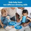 imageDr Browns Milestones Straw to 360 Cup Set Convertible Toddler Training Cup Set with Lids BlueBlueGreenBlue 10 oz300 mL BPA Free 9m 4 Pack