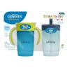 imageDr Browns Milestones Straw to 360 Cup Set Convertible Toddler Training Cup Set with Lids BlueBlueGreenBlue 10 oz300 mL BPA Free 9m 4 Pack