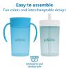 imageDr Browns Milestones Straw to 360 Cup Set Convertible Toddler Training Cup Set with Lids BlueBlueGreenBlue 10 oz300 mL BPA Free 9m 4 Pack