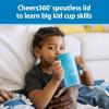 imageDr Browns Milestones Straw to 360 Cup Set Convertible Toddler Training Cup Set with Lids BlueBlueGreenBlue 10 oz300 mL BPA Free 9m 4 Pack