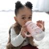 imageDr Browns Milestones WideNeck Sippy Spout Bottle with 100 Silicone Handles EasyGrip Handles with Soft Sippy Spout 9oz270mL LightPink ampamp Ecru 2Pack 6m2 Pack  Light Pink  Ecru
