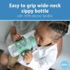 imageDr Browns Milestones WideNeck Sippy Spout Bottle with 100 Silicone Handles EasyGrip Handles with Soft Sippy Spout 9oz270mL LightPink ampamp Ecru 2Pack 6m2 Pack  Green  Gray