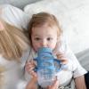imageDr Browns Milestones WideNeck Sippy Spout Bottle with 100 Silicone Handles EasyGrip Handles with Soft Sippy Spout 9oz270mL LightPink ampamp Ecru 2Pack 6m1 Pack  Light Blue