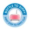 imageDr Browns Milestones WideNeck Sippy Spout Bottle with 100 Silicone Handles EasyGrip Handles with Soft Sippy Spout 9oz270mL LightPink ampamp Ecru 2Pack 6m1 Pack  Light Blue