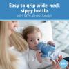 imageDr Browns Milestones WideNeck Sippy Spout Bottle with 100 Silicone Handles EasyGrip Handles with Soft Sippy Spout 9oz270mL LightPink ampamp Ecru 2Pack 6m2 Pack  Light Blue  Gray
