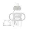 imageDr Browns Milestones WideNeck Sippy Spout Bottle with 100 Silicone Handles EasyGrip Handles with Soft Sippy Spout 9oz270mL LightPink ampamp Ecru 2Pack 6m2 Pack  Light Blue  Gray