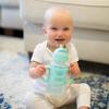 imageDr Browns Milestones WideNeck Sippy Straw Bottle with 100 Silicone Handles and Weighted Straw 9 oz270 mL Blue 6mGray  Green