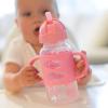 imageDr Browns Milestones WideNeck Sippy Straw Bottle with 100 Silicone Handles and Weighted Straw 9 oz270 mL Blue 6mGray  Pink
