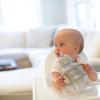 imageDr Browns Milestones WideNeck Sippy Straw Bottle with 100 Silicone Handles and Weighted Straw 9 oz270 mL Blue 6mGray  Pink