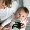 imageDr Browns Narrow Baby Bottle Handles 100 Silicone Easy Grip Removable Handles for Bottle to Sippy Cup Transition BlackEcruPink 3Pack 4mBlack