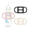 imageDr Browns Narrow Baby Bottle Handles 100 Silicone Easy Grip Removable Handles for Bottle to Sippy Cup Transition BlackEcruPink 3Pack 4mBlue  Gray  Green