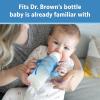 imageDr Browns Narrow Baby Bottle Handles 100 Silicone Easy Grip Removable Handles for Bottle to Sippy Cup Transition BlackEcruPink 3Pack 4mGreen
