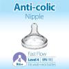 imageDr Browns Natural Flow Level 3 WideNeck Baby Bottle Silicone Nipple MediumFast Flow 6m 100 Silicone Bottle Nipple 6 Count Pack of 1Level 4  9m
