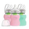 imageDr Browns Options WideNeck Glass Bottle Sleeve 100 Silicone GlowintheDark BPAFree 9 oz 1PackMint  5oz